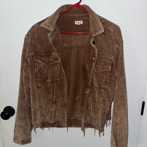 POL Tan Corduroy Jean Jacket